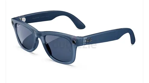 Meta Ray-Ban Wayfarer Smart Sunglasses (Bluetooth/Camera) S50 Matte Jeans Polar Dusty Blue