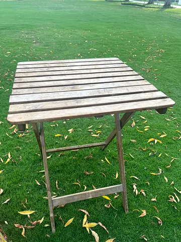 IKEA Wooden foldable table and chair outdoor