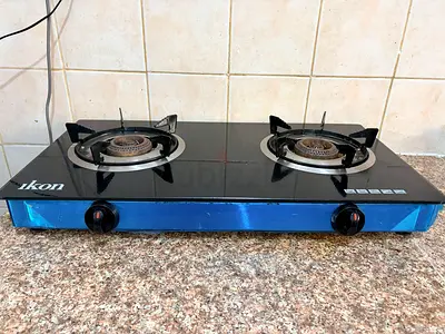 Ikon 2-Burner Glass Top Gas Stove — Used, Working Condition