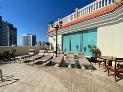 Balcony, game room, free gym and pool, prime vibrant location close to all services and amenities, w