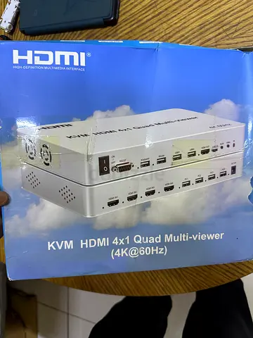 KVM HDMI 4x1 Quad Multi-viewer (4K@60Hz) - HDMI KVM Switch