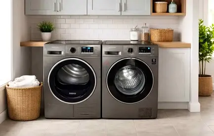 Front-load Washer and Dryer Pair (Stainless Steel Finish) - Good Condition