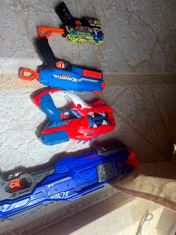 Set of 4 Toy Foam Dart Guns - Used, Good Condition