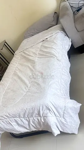 Single bed with mattress and bedding - good condition