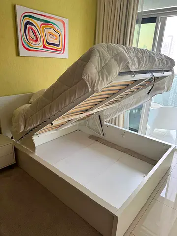 Ikea Hydraulic King size bed with mattress available in perfect condition
