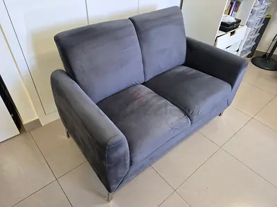 Danube Home Jozel 2 Seater Fabric Sofa (L 140 x W 79 x H 89cm) - Gray