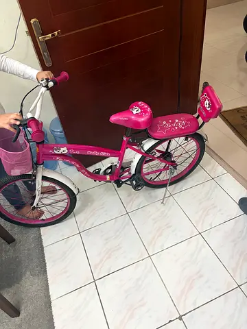 Pink Hello Kitty Kids Bicycle with Training Wheels - Good Condition