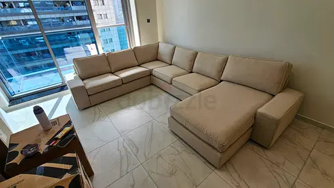 Large kivik ushape sofa beige comfortable seat