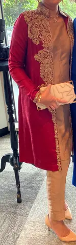 Raw silk wedding suit