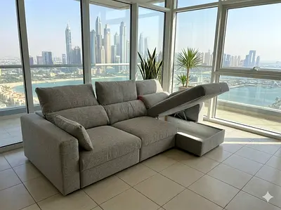 Ikea eskilstuna L shape sofa under storage