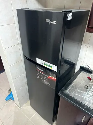 Used Black Top-Freezer Refrigerator - Good Condition