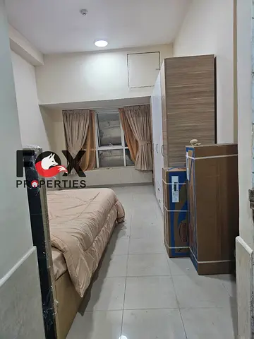 ستديو راقي جدا للبيع مع الفرش في ابراج اللؤلؤة بالراشدية1 عجمان | مطبخ شبه منفصل | اطلالة بانورامية | موقع استراتيج قريب من جميع الخدمات