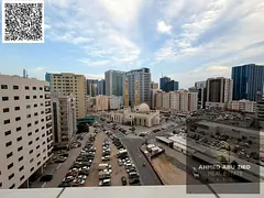 Luxurious 1BR apartment, hall, 2 baths, wardrobes, central AC, balcony open view, parking, garden, p
