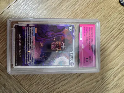 Graded One Piece Card - Marshall D. Teach (10 GEM MINT) in Protective Slab