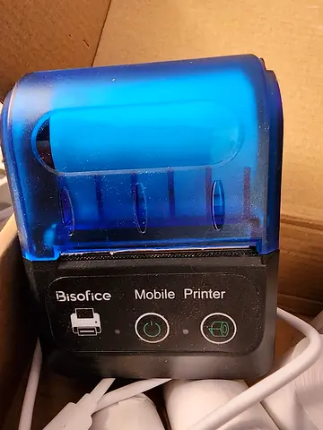 Portable 58mm Receipt Thermal Printer 2 inches Mini Mobile Pocket Printers with 6 Thermal Paper Roll