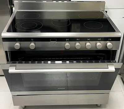 Siemens latest model full electric ceramic 5 hobs stove oven fan cooking range 90x60 by hut