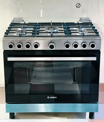 Bosch 5 Burner Full Gas Cooker 90x60cm – Fan Oven | German Quality