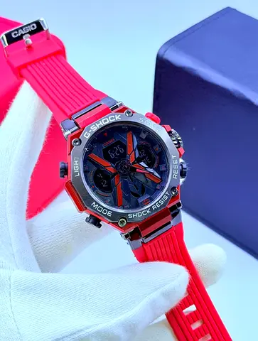 Casio G-Shock Red Sports Watch - Tough Solar Style