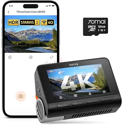 70mai 4K Dash Cam A810S with 128GB microSD (Used, Good Condition)