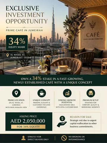 Investment Opportunity – Prime Villa Café in Jumeirah