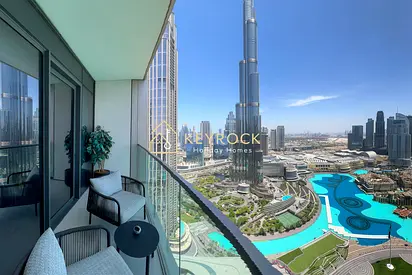 KeyRock Holiday Homes | Burj Khalifa View 2BR | High Floor | Bills Included