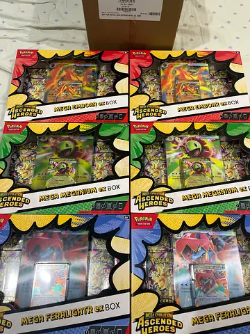 Collection of 12 Pokémon TCG Mega Figure  Box Sets - Sealed
