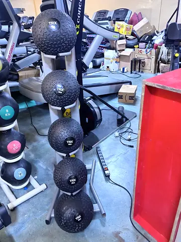 TRX Slam Ball Set on Vertical Rack-