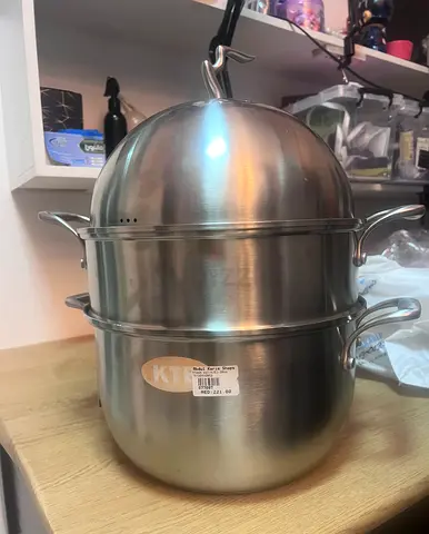 Stainless Steel Steamer Pot Set with Dome Lid