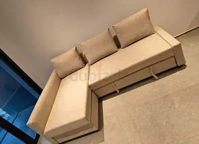 Ikea L Shape Sofa cum bed with big storage in L