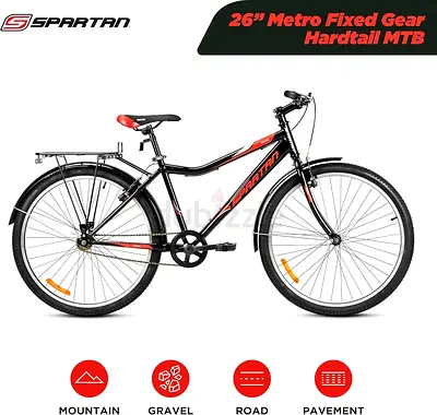 Spartan 26 Metro Bike | Lightweight and Stylish Urban Bike | Single-Speed Design | Ideal for City C