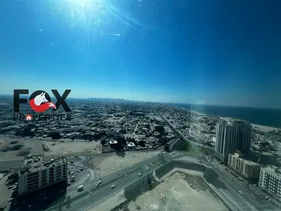 Largest 3-bedroom apartment with a living hall in Ajman | With private parking | Fully open view | Freehold ownership