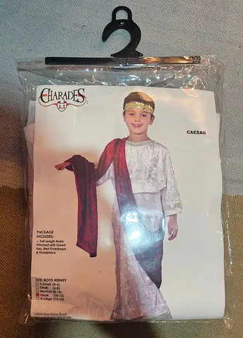 Kids Julius Caesar Costume Size Large (10–12 yrs)