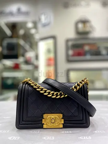 Chanel Black Quilted Lambskin Small Boy Flap Bag (Authentic/PreOwned)