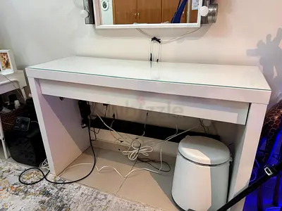 White IKEA Dressing Table With Drawer
