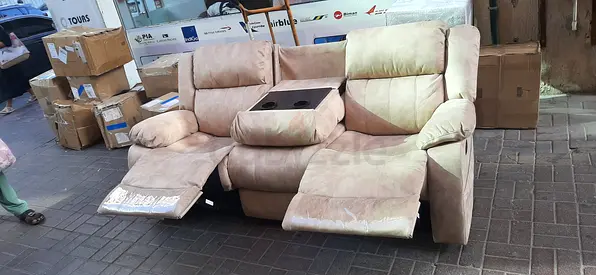 3-Seater Recliner Sofa with Center Console - Used
