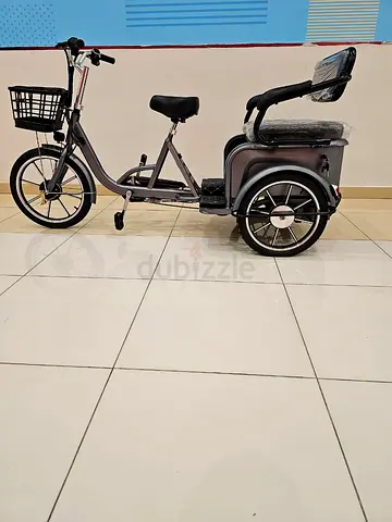 Electric tricycle with back seat and cargo storage space
