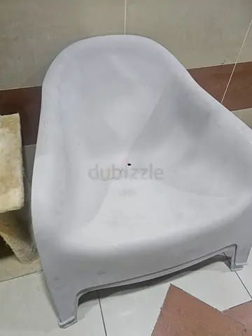 Used plastic Garden Armchair outdoor, simple and sturdy 2pcs