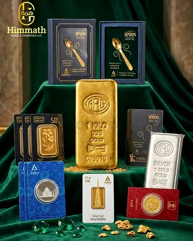 Collection of Gold  Silver Bars, Commemorative Coins and Ingots (1kg gold bar + assorted pieces)