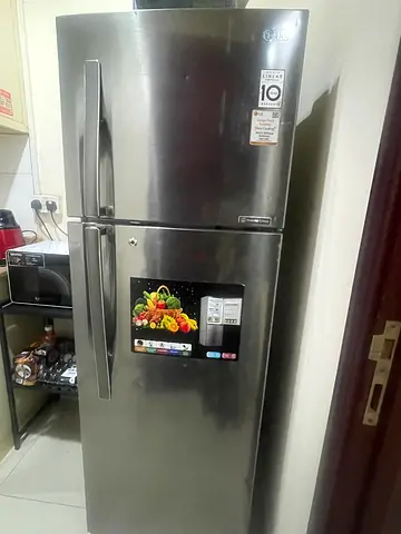 LG Stainless Steel Double Door Refrigerator - Good Working Condition