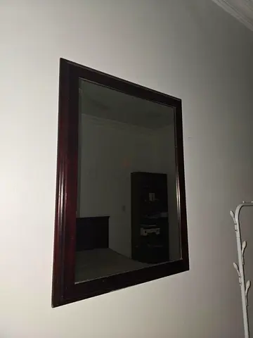 Classic Dark Wood Wall Mirror – Large – Elegant Design