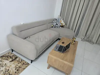 Light Grey L-shaped Corner Sofa - Modern Compact Design