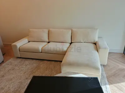 Ikea vimle beige color lshape sofabed with storage space