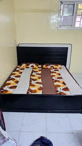 Wooden king size cot and bed