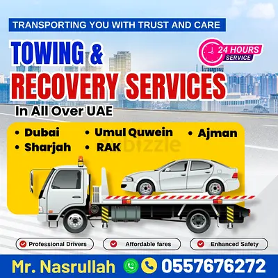 Towing  Vehicle Recovery Services — 24/7 UAE (Dubai, Sharjah, Ajman, RAK)