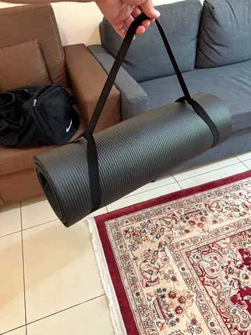 Used Thick Yoga / Exercise Mat with Carry Strap - Good Condition