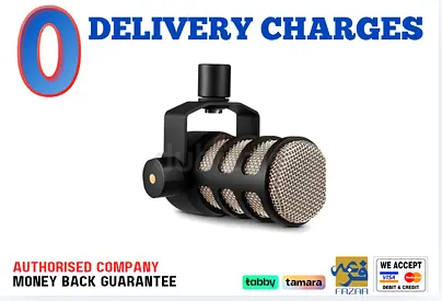RØDE PodMic Broadcast-quality Dynamic Microphone with Integrated Swing Mount