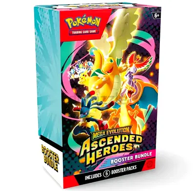 Pokémon TCG: Ascended Heroes Mega Evolution Booster Bundle (6 Packs) - New/Sealed