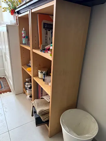 IKEA BILLY bookcase / bookshelf - light wood, 3 units