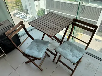 Balcony Table  Chairs Set | Wooden | Good Condition