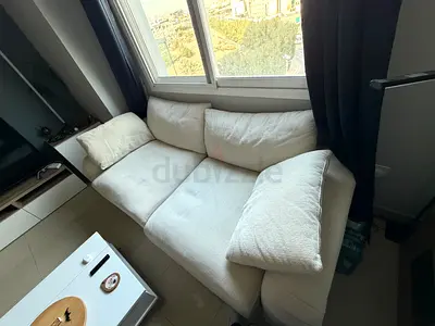 Comfortable 2.5-Seater Light Beige Sofa — Good Condition